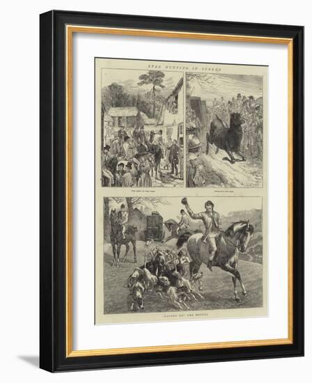 Stag Hunting in Surrey-Basil Bradley-Framed Giclee Print