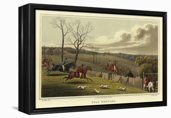 Stag Hunting-Henry Thomas Alken-Framed Premier Image Canvas