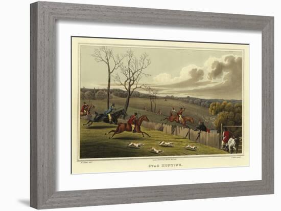 Stag Hunting-Henry Thomas Alken-Framed Giclee Print