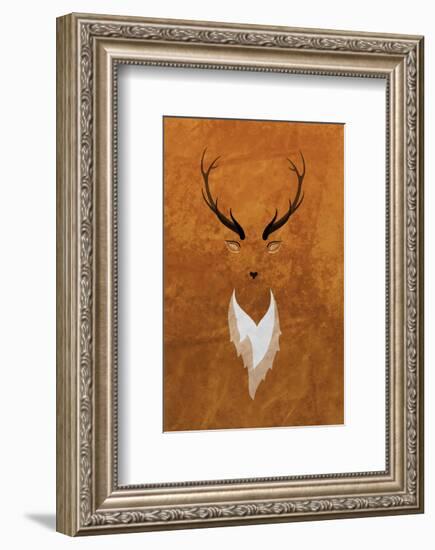 Stag - Jethro Wilson Contemporary Wildlife Print-Jethro Wilson-Framed Giclee Print