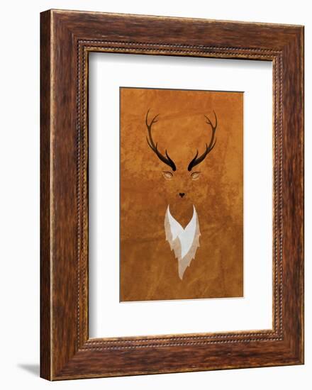 Stag - Jethro Wilson Contemporary Wildlife Print-Jethro Wilson-Framed Giclee Print