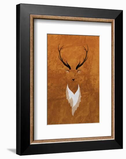 Stag - Jethro Wilson Contemporary Wildlife Print-Jethro Wilson-Framed Giclee Print