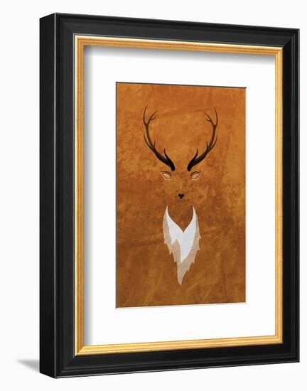 Stag - Jethro Wilson Contemporary Wildlife Print-Jethro Wilson-Framed Giclee Print