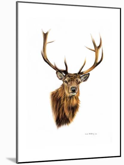 Stag-Sarah Stribbling-Mounted Art Print