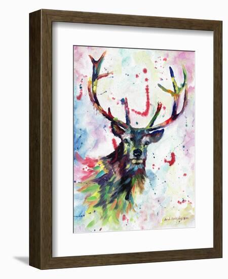 Stag-Sarah Stribbling-Framed Art Print