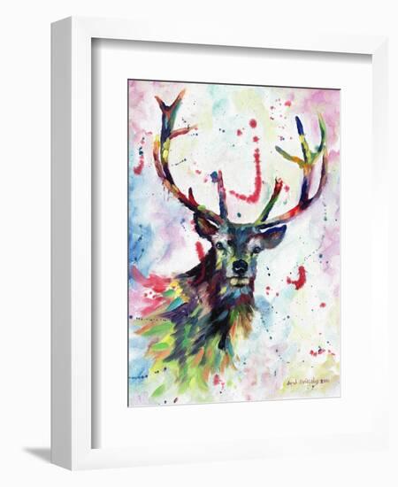 Stag-Sarah Stribbling-Framed Art Print