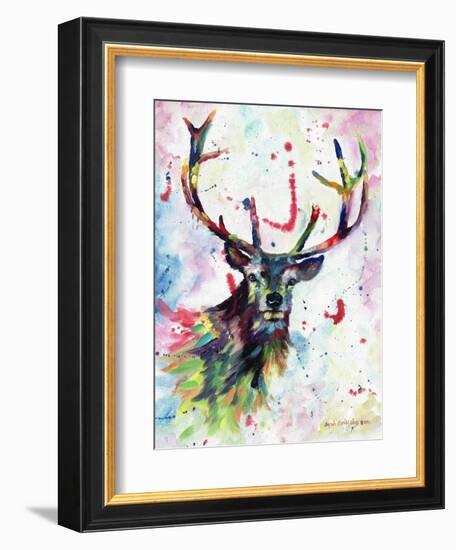 Stag-Sarah Stribbling-Framed Art Print