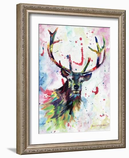 Stag-Sarah Stribbling-Framed Art Print