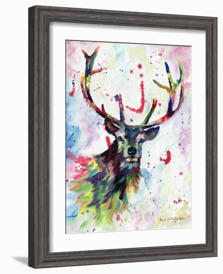 Stag-Sarah Stribbling-Framed Art Print