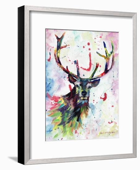 Stag-Sarah Stribbling-Framed Art Print