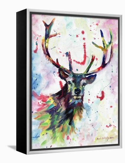 Stag-Sarah Stribbling-Framed Stretched Canvas