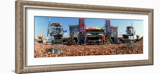 Stage and Audience at Live Aid Concert, to Benefit Famine-Stricken African People-null-Framed Photographic Print