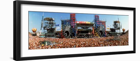 Stage and Audience at Live Aid Concert, to Benefit Famine-Stricken African People-null-Framed Photographic Print