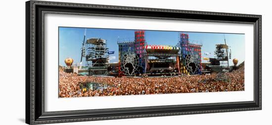 Stage and Audience at Live Aid Concert, to Benefit Famine-Stricken African People-null-Framed Photographic Print