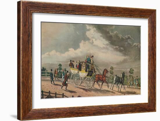 'Stage Coach', c1825, (1929)-George Hunt-Framed Giclee Print