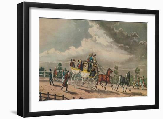 'Stage Coach', c1825, (1929)-George Hunt-Framed Giclee Print