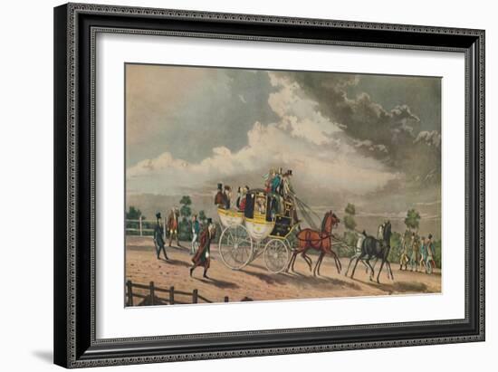 'Stage Coach', c1825, (1929)-George Hunt-Framed Giclee Print