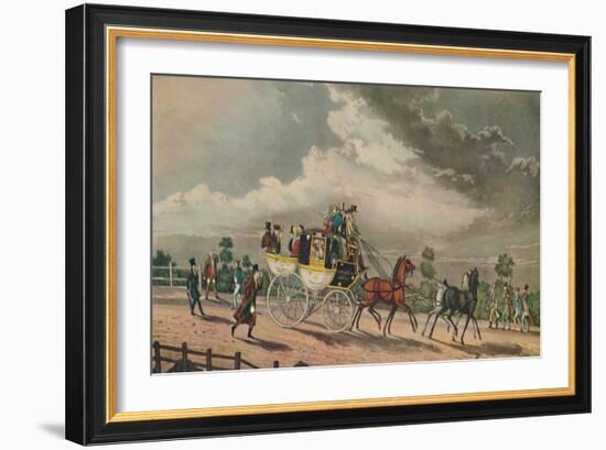 'Stage Coach', c1825, (1929)-George Hunt-Framed Giclee Print