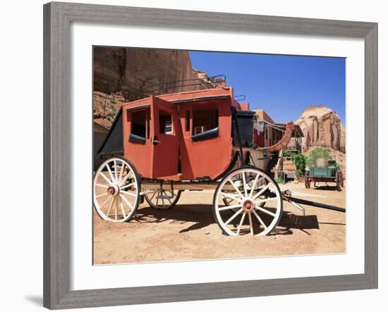 Stage Coach Outside Goulding's Museum, Monument Valley, Arizona/Utah Border, USA-Ruth Tomlinson-Framed Photographic Print