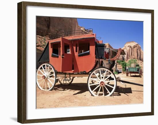 Stage Coach Outside Goulding's Museum, Monument Valley, Arizona/Utah Border, USA-Ruth Tomlinson-Framed Photographic Print