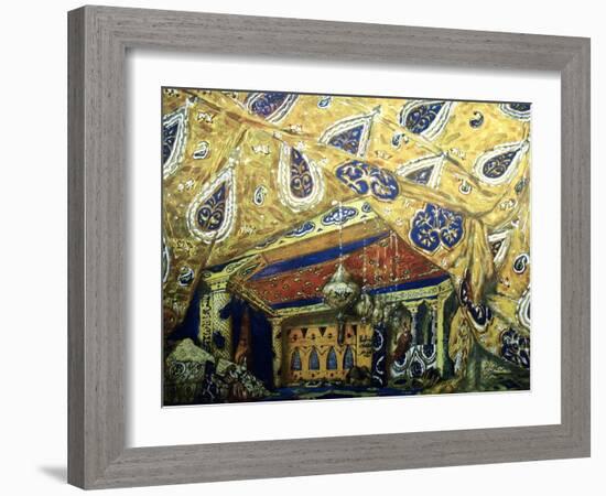 Stage Design for the Ballet Sheherazade by N. Rimsky-Korsakov, 1910-Léon Bakst-Framed Giclee Print