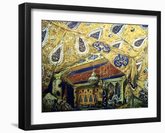 Stage Design for the Ballet Sheherazade by N. Rimsky-Korsakov, 1910-Léon Bakst-Framed Giclee Print