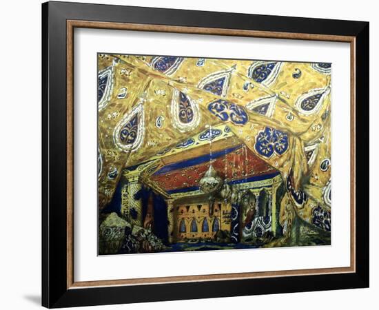 Stage Design for the Ballet Sheherazade by N. Rimsky-Korsakov, 1910-Léon Bakst-Framed Giclee Print