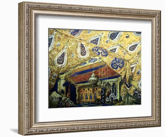 Stage Design for the Ballet Sheherazade by N. Rimsky-Korsakov, 1910-Léon Bakst-Framed Giclee Print