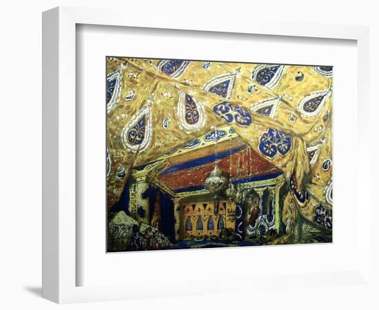 Stage Design for the Ballet Sheherazade by N. Rimsky-Korsakov, 1910-Léon Bakst-Framed Giclee Print