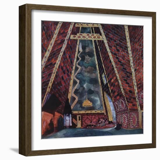 Stage Design for the Ballet Thamar by M.A. Balakirev, 1912-Léon Bakst-Framed Giclee Print