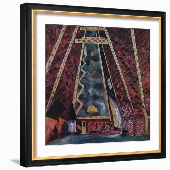 Stage Design for the Ballet Thamar by M.A. Balakirev, 1912-Léon Bakst-Framed Giclee Print