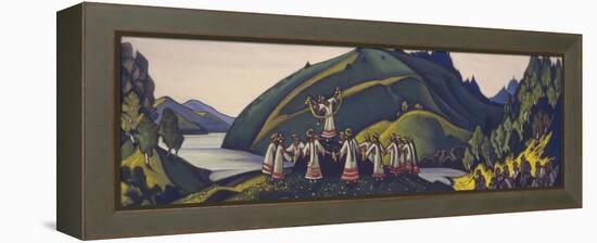 Stage Design for the Ballet the Rite of Spring (Le Sacre Du Printemp) by I. Stravinsky, 1945-Nicholas Roerich-Framed Premier Image Canvas