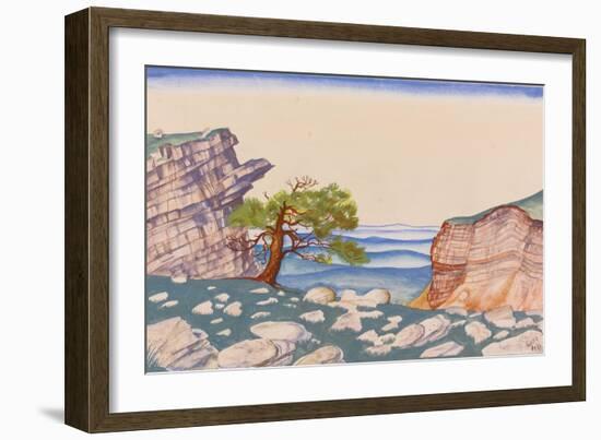 Stage Design for the Ballet the Rite of Spring (Le Sacre Du Printemp) by I. Stravinsky-Nicholas Roerich-Framed Giclee Print