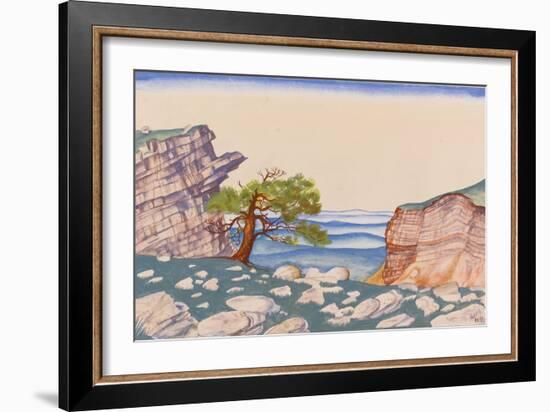 Stage Design for the Ballet the Rite of Spring (Le Sacre Du Printemp) by I. Stravinsky-Nicholas Roerich-Framed Giclee Print