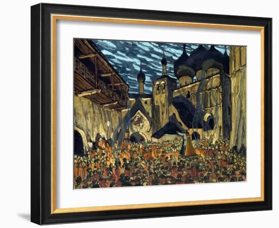 Stage Design for the Opera the Maid of Pskov by N. Rimsky-Korsakov - Golovin, Alexander Yakovlevich-Aleksandr Jakovlevic Golovin-Framed Giclee Print