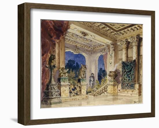 Stage Design for the Opera the Scarlet Rose by N. Krotkov, 1884-Vasili Dmitrievich Polenov-Framed Giclee Print