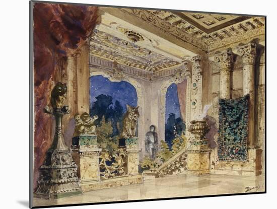 Stage Design for the Opera the Scarlet Rose by N. Krotkov, 1884-Vasili Dmitrievich Polenov-Mounted Giclee Print