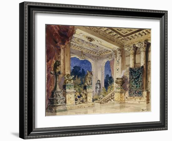 Stage Design for the Opera the Scarlet Rose by N. Krotkov, 1884-Vasili Dmitrievich Polenov-Framed Giclee Print