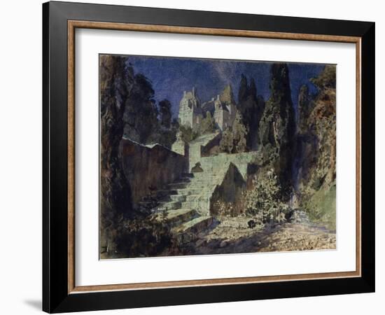 Stage Design for the Opera the Scarlet Rose by N. Krotkov, 1884-Vasili Dmitrievich Polenov-Framed Giclee Print