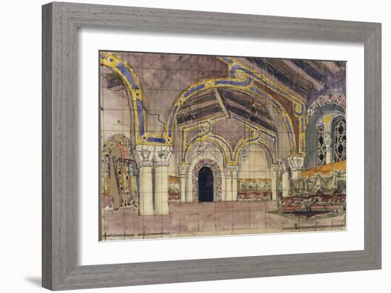 Stage Design for the Opera the Tsar's Bride by N. Rimsky-Korsakov, 1899-Mikhail Alexandrovich Vrubel-Framed Giclee Print