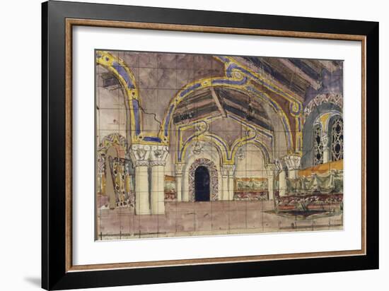 Stage Design for the Opera the Tsar's Bride by N. Rimsky-Korsakov, 1899-Mikhail Alexandrovich Vrubel-Framed Giclee Print