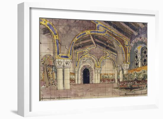 Stage Design for the Opera the Tsar's Bride by N. Rimsky-Korsakov, 1899-Mikhail Alexandrovich Vrubel-Framed Giclee Print