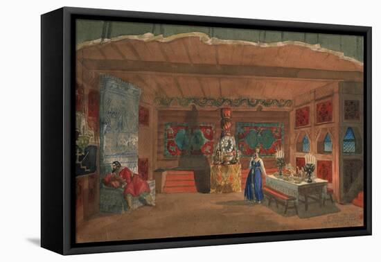 Stage Design for the Opera the Tsar's Bride by N. Rimsky-Korsakov, 1920-Boris Michaylovich Kustodiev-Framed Premier Image Canvas