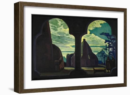 Stage Design for the Opera Tristan and Isolde by R. Wagner, 1912-Nicholas Roerich-Framed Giclee Print