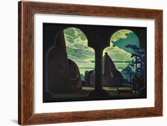 Stage Design for the Opera Tristan and Isolde by R. Wagner, 1912-Nicholas Roerich-Framed Giclee Print