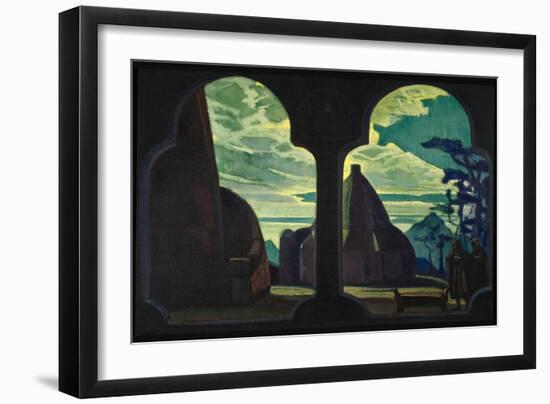 Stage Design for the Opera Tristan and Isolde by R. Wagner, 1912-Nicholas Roerich-Framed Giclee Print