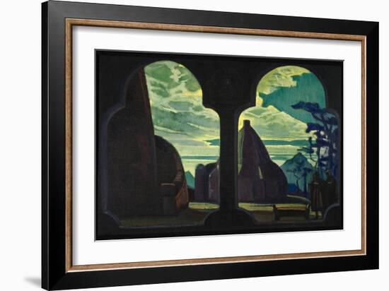 Stage Design for the Opera Tristan and Isolde by R. Wagner, 1912-Nicholas Roerich-Framed Giclee Print