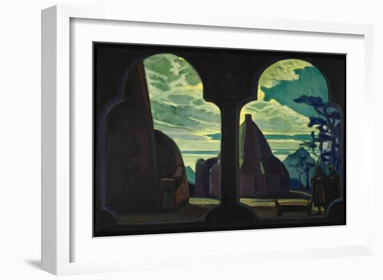Stage Design for the Opera Tristan and Isolde by R. Wagner, 1912-Nicholas Roerich-Framed Giclee Print
