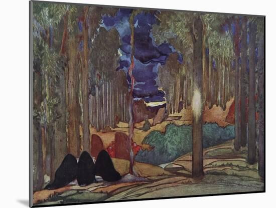 Stage Design for the Play the Martyrdom of St. Sebastian by Gabriele D'Annuzio, 1922-Léon Bakst-Mounted Giclee Print