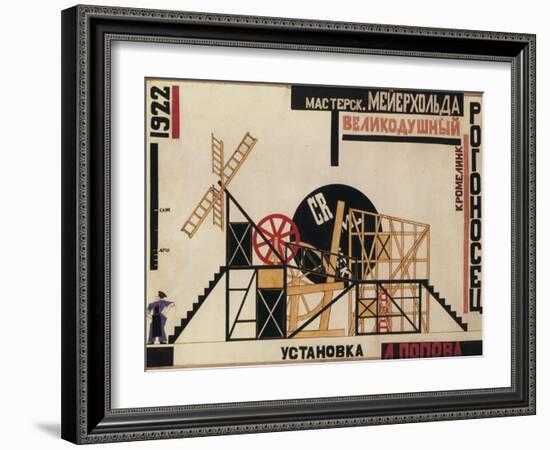 Stage Design for the Theatre Play the Magnificent Cuckold (Le Cocu Magnifiqu)-Lyubov Sergeyevna Popova-Framed Giclee Print